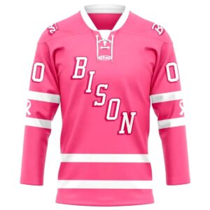 Bloomington Bison Pink in the Rink 2026 Custom Name Jersey
