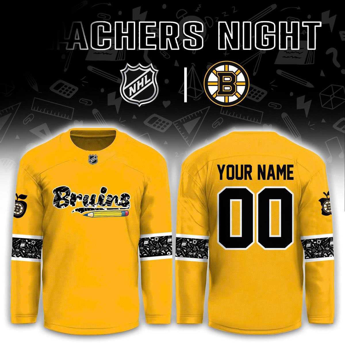 Boston Bruins Teacher Appreciation 2026 Night Hockey Jersey