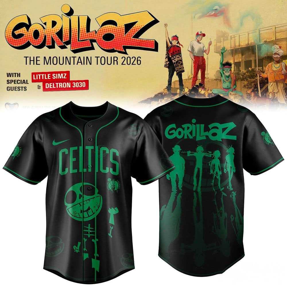 Boston Celtics Gorillaz 2026 The Mountain Tour Jersey