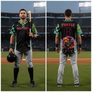 Boston Red Sox Demon Slayer TMNT Baseball Jersey 2 5