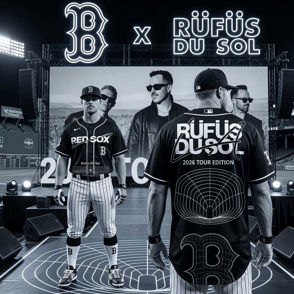 Boston Red Sox RUFUS DU SOL Tour 2026 Baseball Jersey Boston Red Sox RUFUS DU SOL Tour 2026 Baseball Jersey