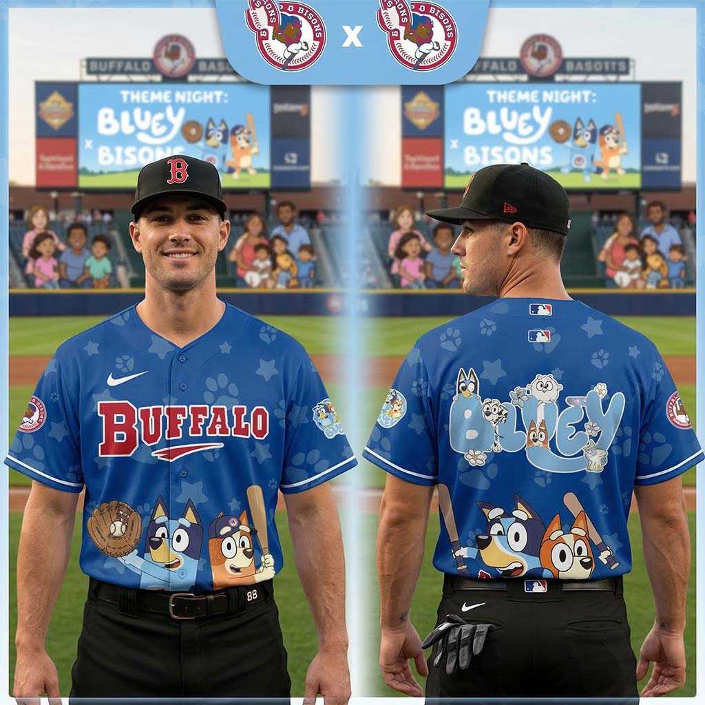Buffalo Bisons Bluey Bluey And Bingo Night 2026 Baseball Jersey