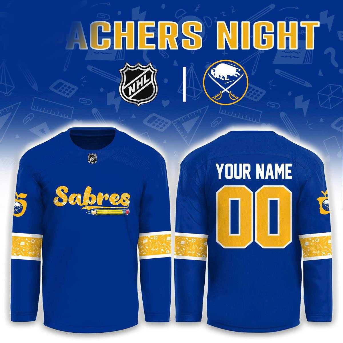 Buffalo Sabres Teacher Appreciation 2026 Night Hockey Jersey