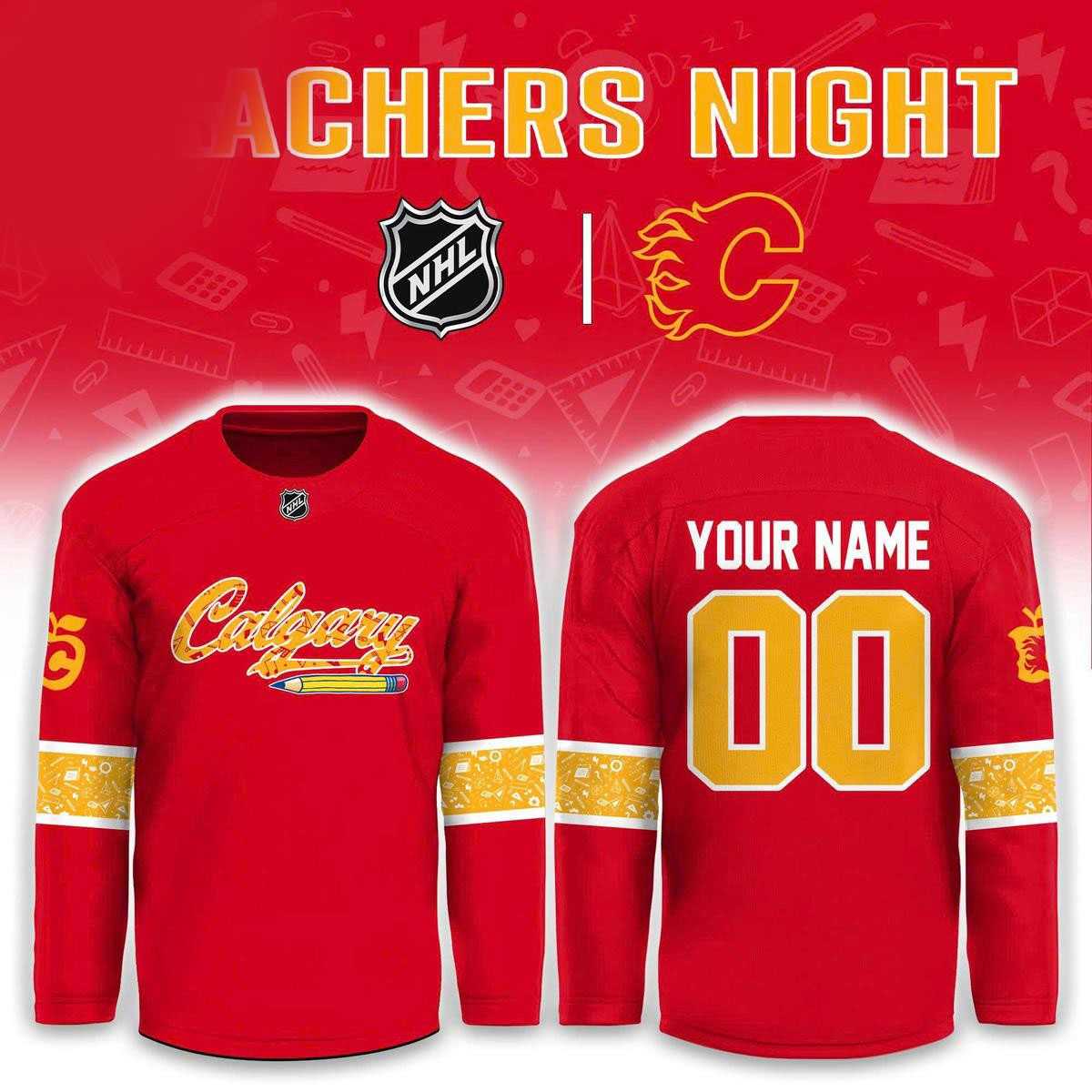 Calgary Flames Teacher Appreciation 2026 Night Hockey Jersey