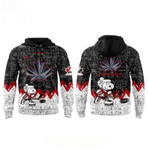 Canada Hockey Team Snoopy Peanuts Night 2026 National Pride Tee Hoodie