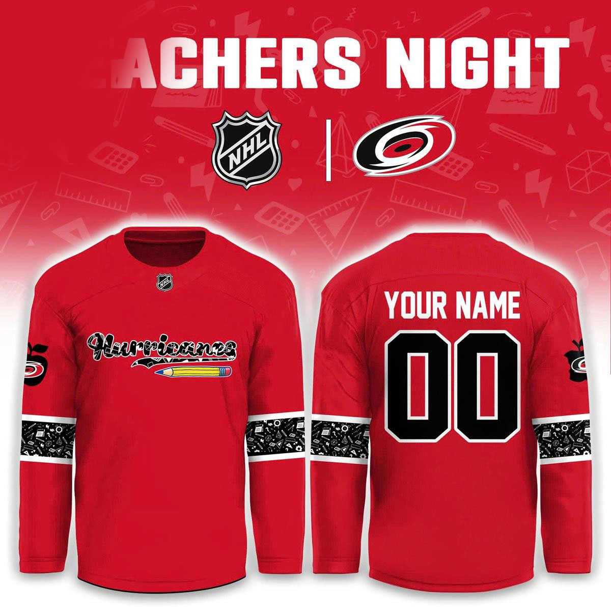 Carolina Hurricanes Teacher Appreciation 2026 Night Hockey Jersey