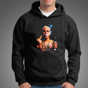 Charles Oliveira smoking and drinking beer middle finger Tee 4 1.jpg