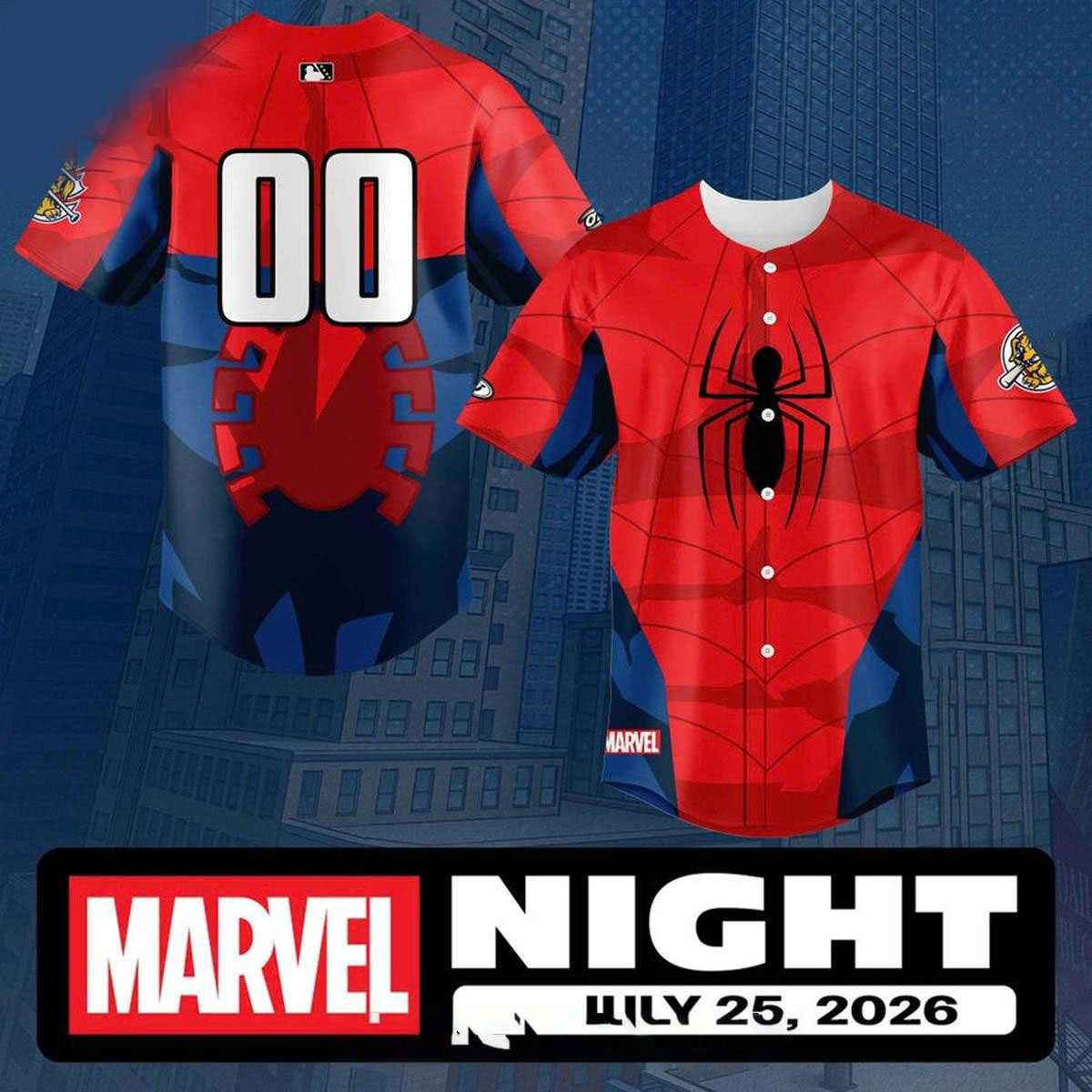 Charleston RiverDogs 2026 Marvel Night Custom Baseball Jersey