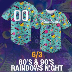 Charleston RiverDogs 80’s 90’s Rainbows Night 2026 Baseball Jersey