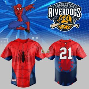Charleston RiverDogs Spiderman Night Jersey