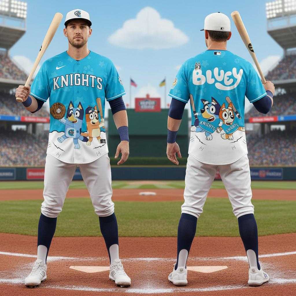 Charlotte Knights Bluey Night Limited Baseball Jersey