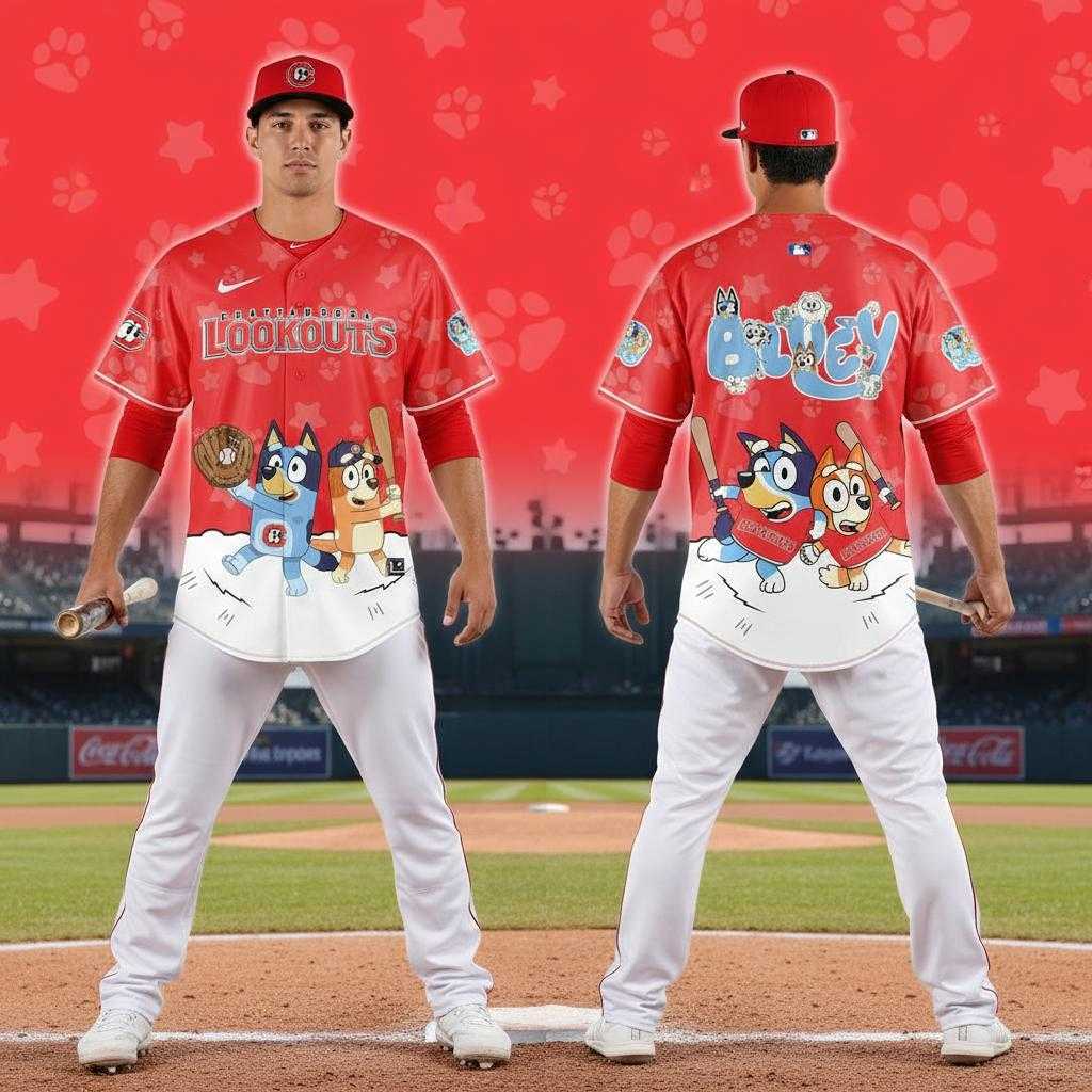 Chattanooga Lookouts Bluey Night Limited Baseball Jersey