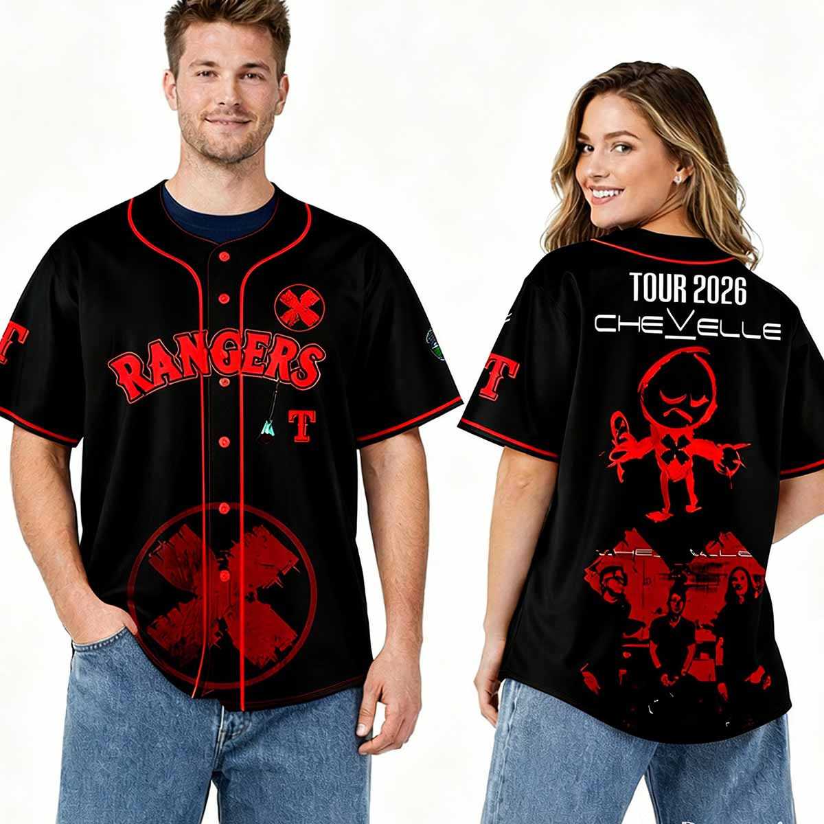 Chevelle Tour 2026 Texas Rangers Baseball Jersey
