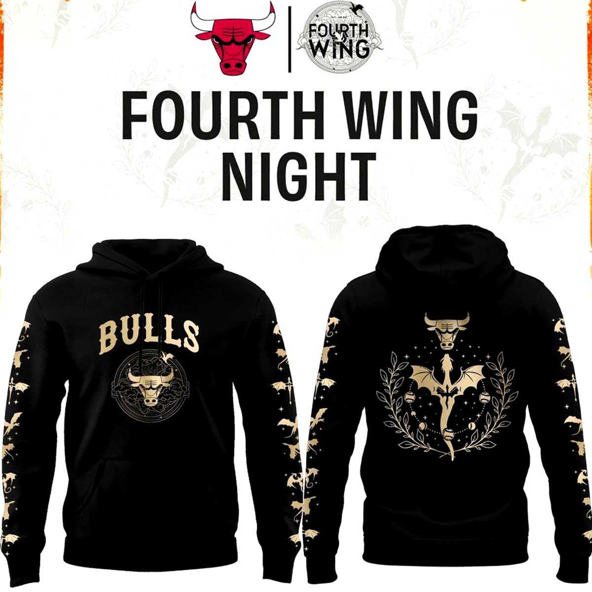 Chicago Bulls Fouth Wing Night Hoodie