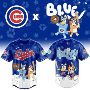 Chicago Cubs Bluey Night Limited Baseball Jersey
