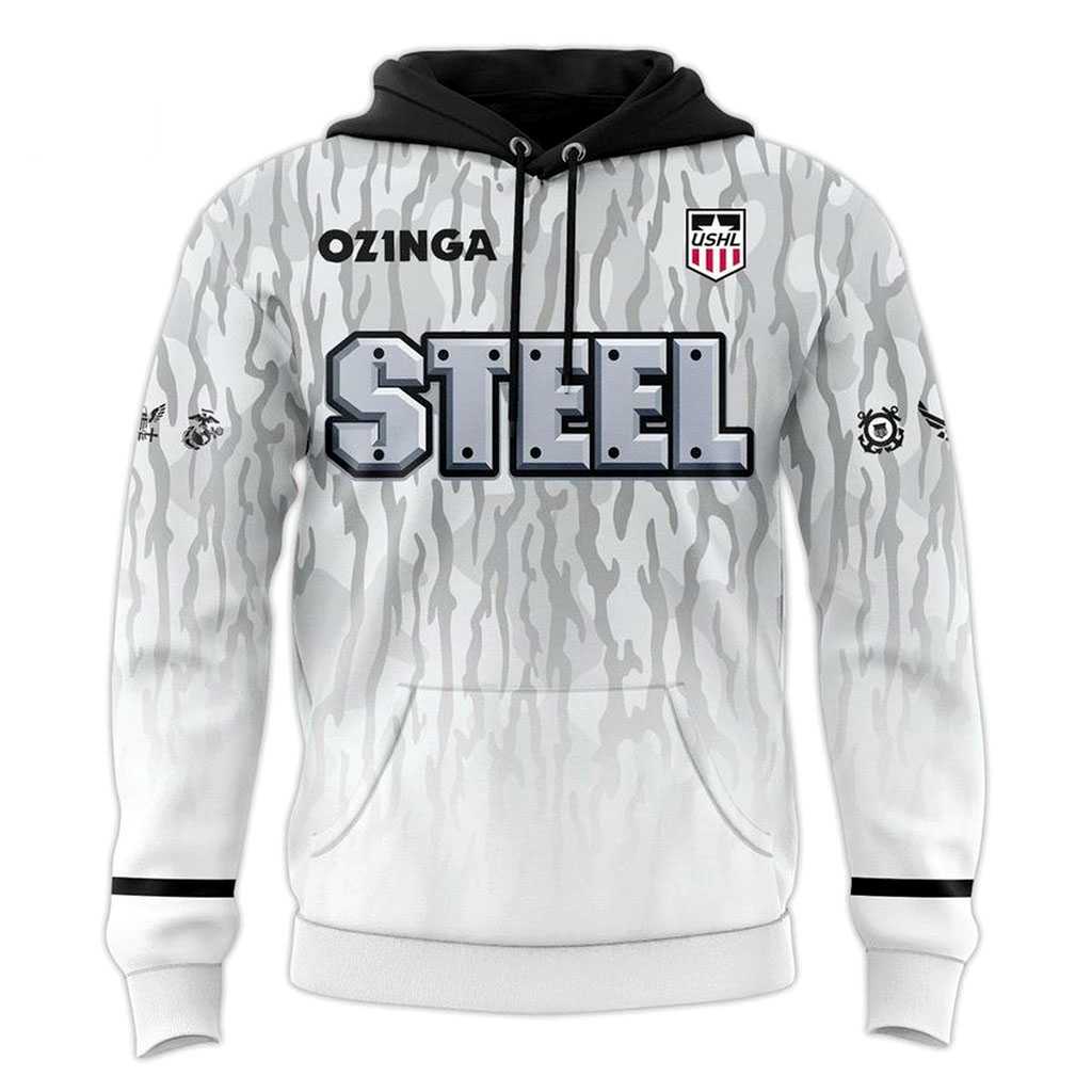 Chicago Steel Military Appreciation Night 2026 Hoodie Chicago Steel Military Appreciation Night 2026 Hoodie