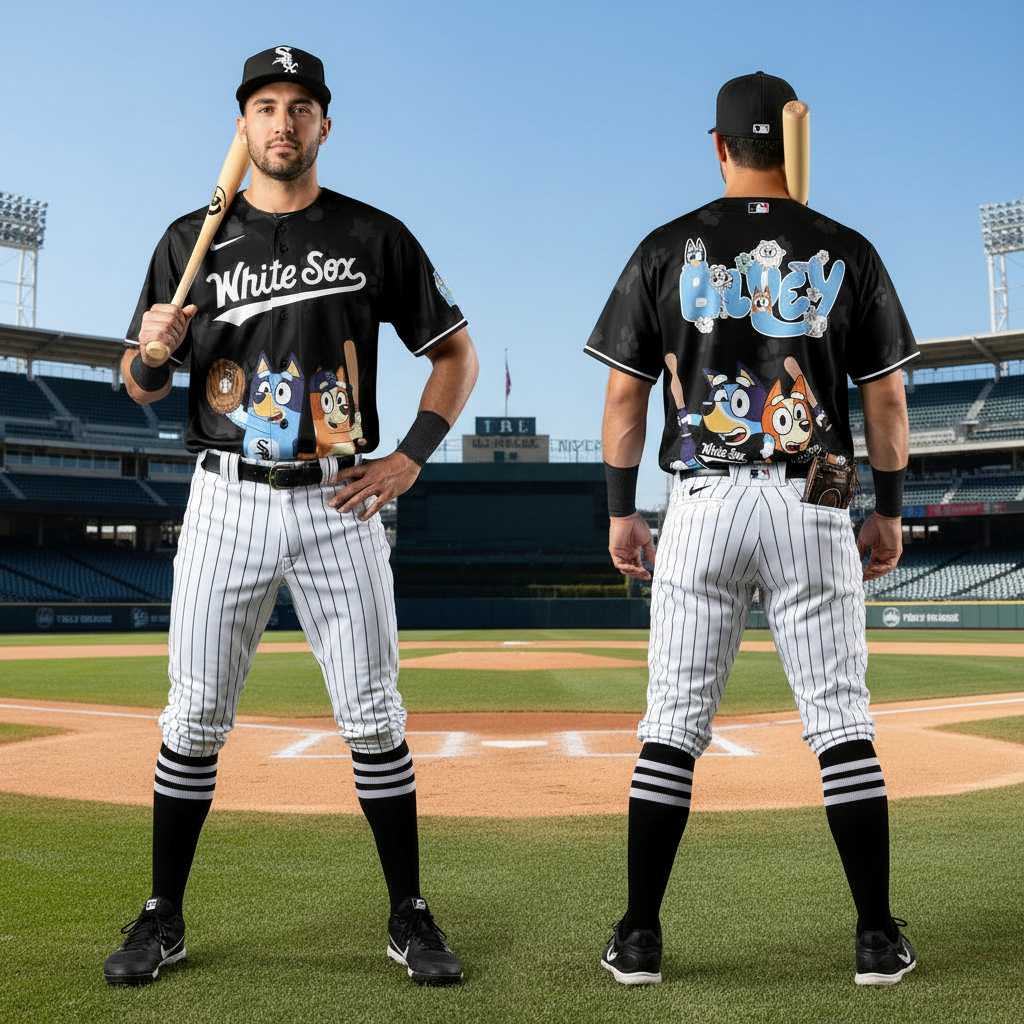 Chicago White Sox Bluey Night Limited Baseball Jersey Chicago White Sox Bluey Night Limited Baseball Jersey