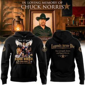 Chuck Norris Forever A Legend 2026 Rest In Glory Hoodie Tee