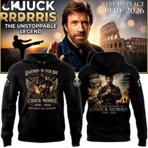 Chuck Norris The Unstoppable Legend 1940-2026 Hoodie Tee