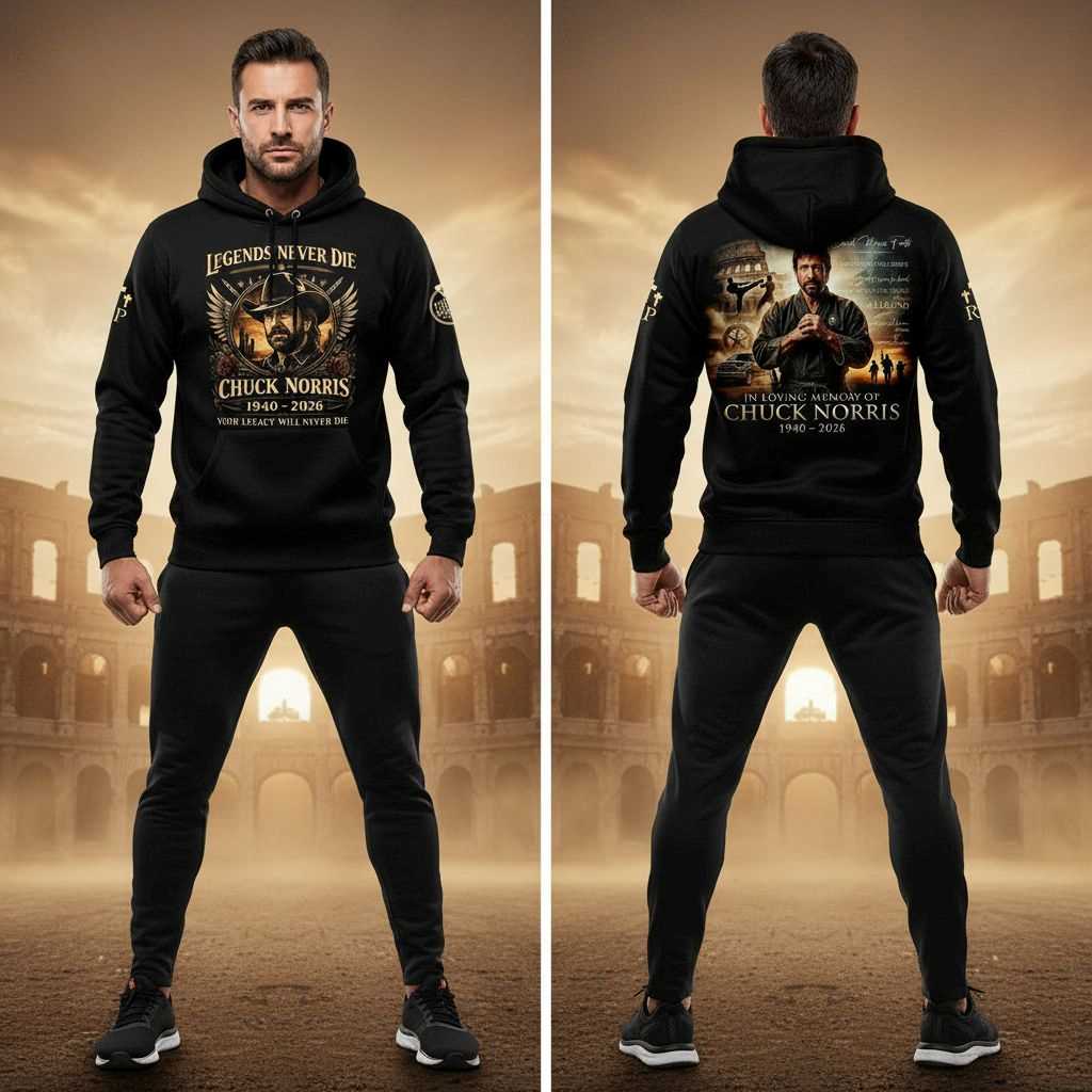 Chuck Norris The Unstoppable Legend 1940-2026 Hoodie Tee