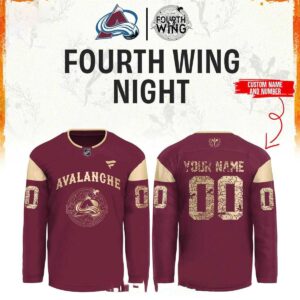 Colorado Avalanche Fourth Wings Night In Red Hockey Jersey 2026