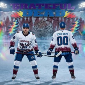 Colorado Avalanche Grateful Dead Tie Dye Hockey Jersey