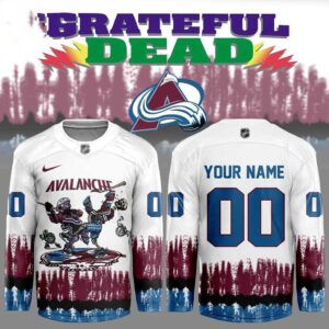 Colorado Avalanche Grateful Dead Tie Dye Hockey Jersey