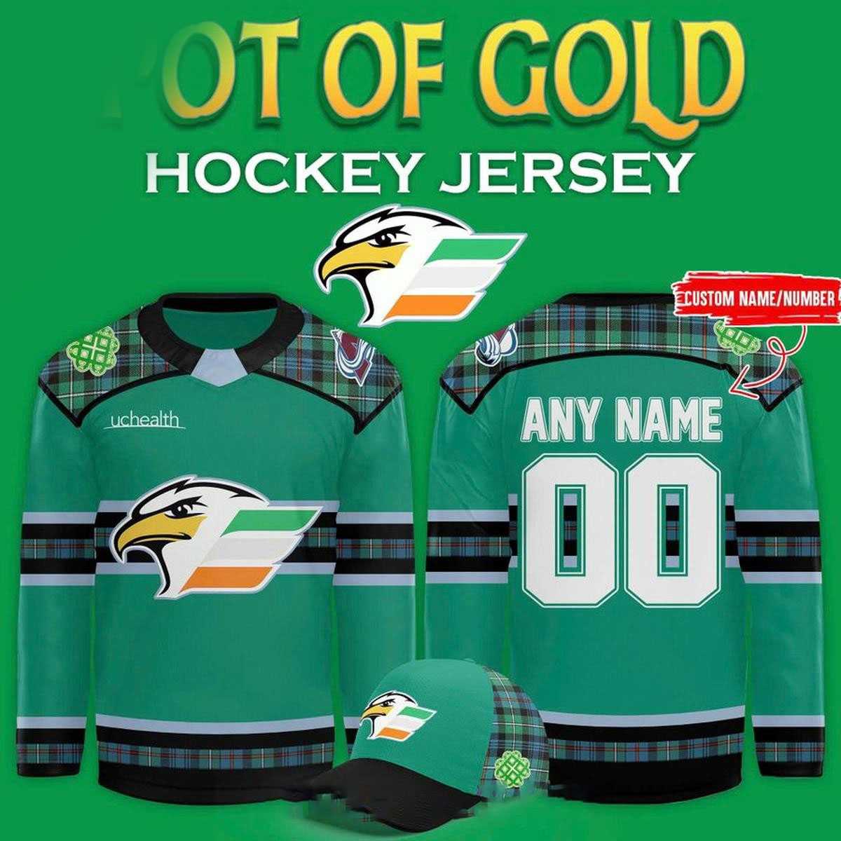 Colorado Eagles Pot Of Gold Night 2026 Custom Hockey Jersey
