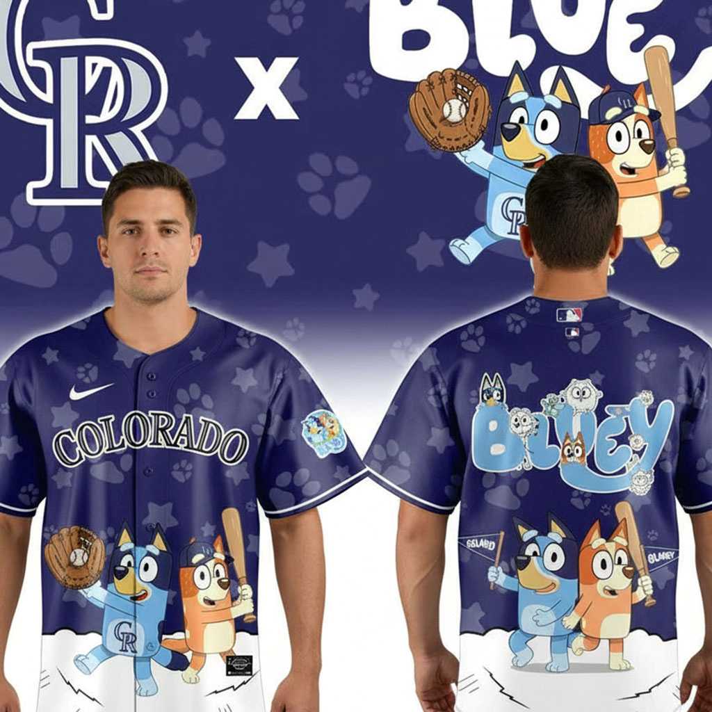 Colorado Rockies Bluey Night Limited Baseball Jersey