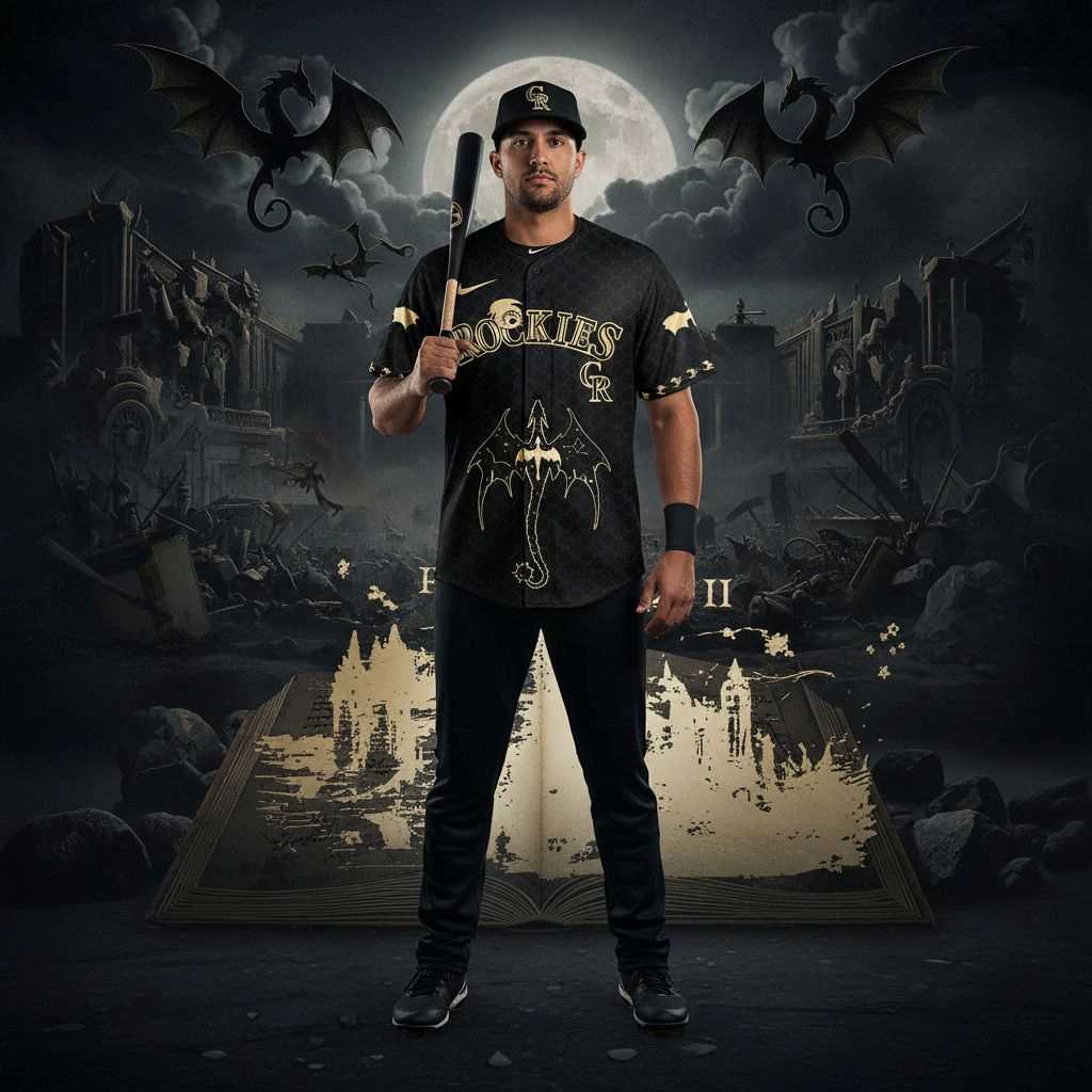 Colorado Rockies Fourth Wing Night Jersey Dragon Graphics Quotes Edition