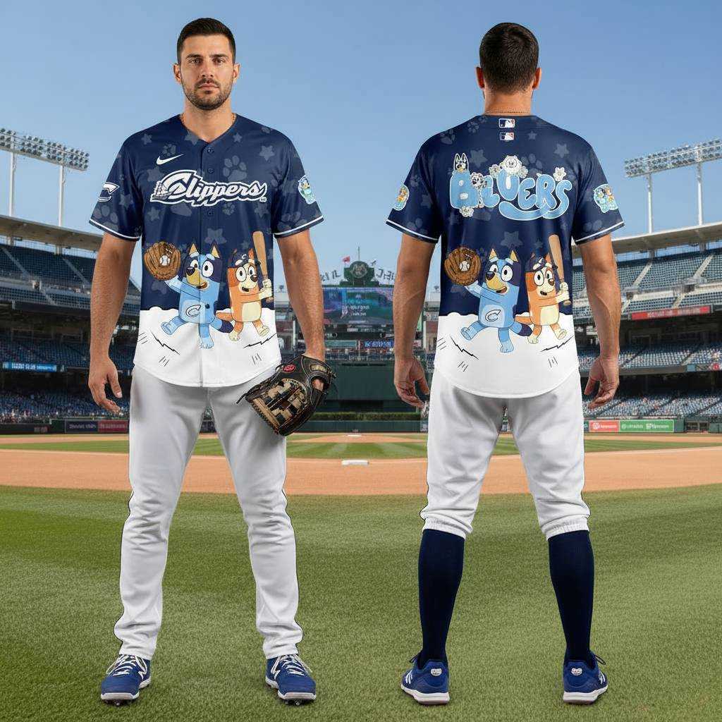 Columbus Clippers Bluey Night Limited Baseball Jersey