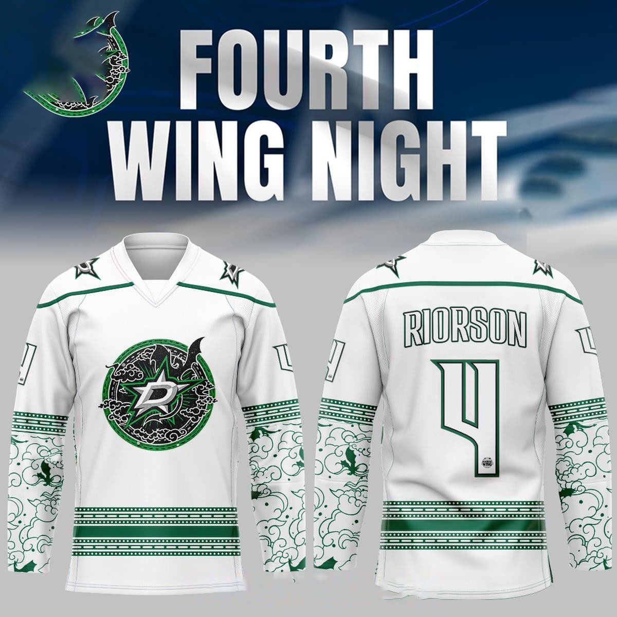 Dallas Stars Fourth Wings Night All White 2026 Hockey Jersey