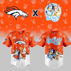 Denver Broncos Bluey Night Baseball Jersey