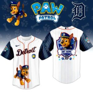 Detroit Lions Paw Patrol Night Edition Baseball Jersey