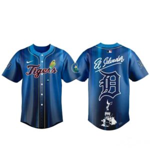 Detroit Tigers Salvadoran Heritage Day 2026 Baseball Jersey