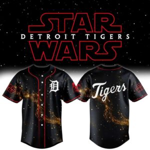 Detroit Tigers Star War Night Our Galaxy Night Baseball Jersey