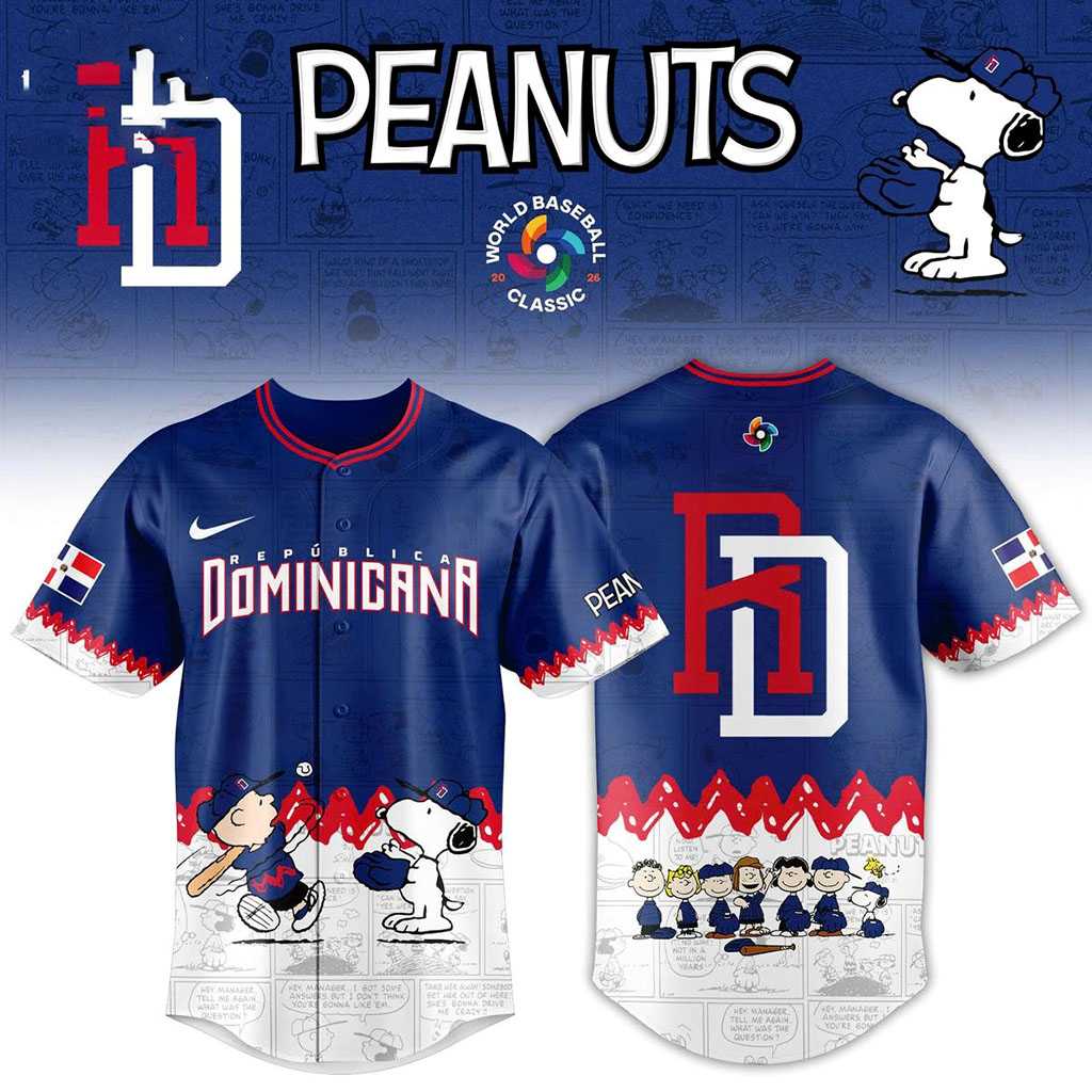 Dominican Republic Peanuts Baseball Team 2026 World Jersey