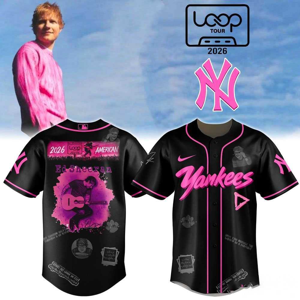 Ed Sheeran New York Yankees Loop Tour 2026 Jersey