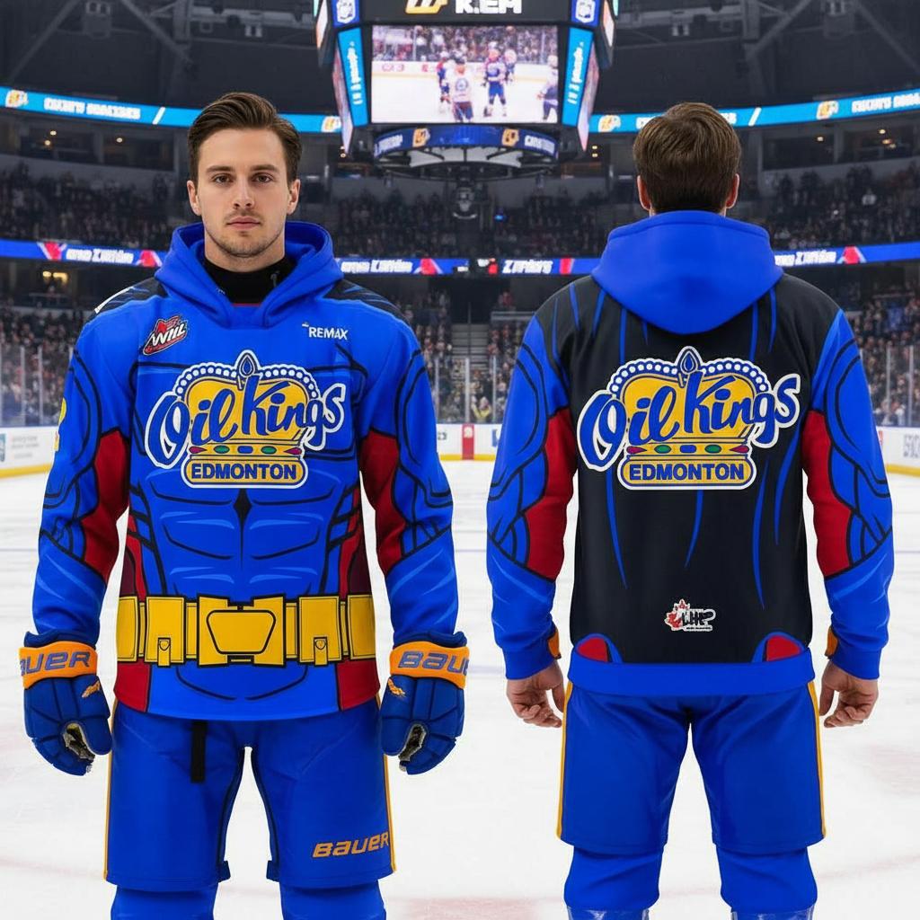 Edmonton Oil Kings Oil Kings Superhero Uniform 2026 Hoodie