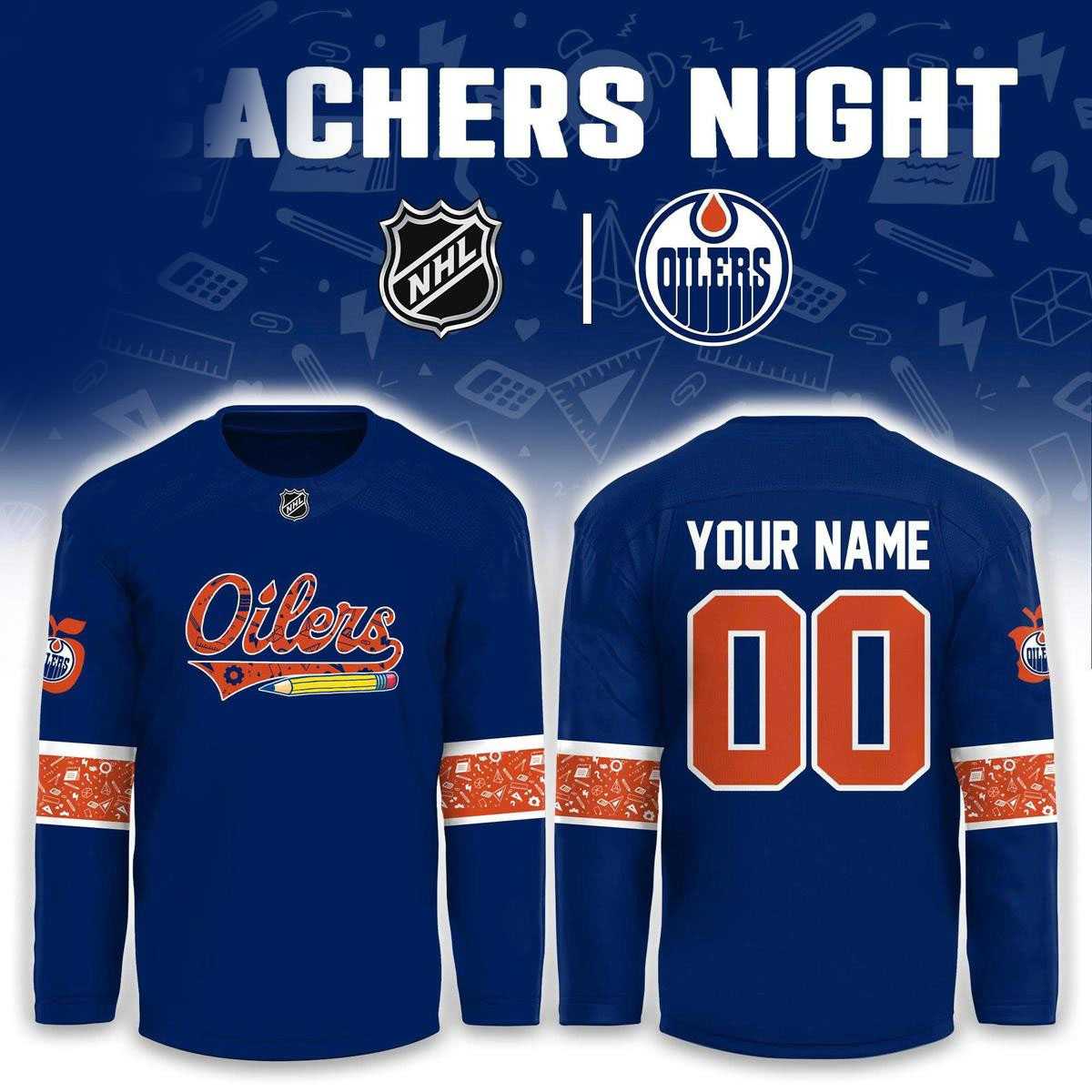 Edmonton Oilers Teacher Appreciation 2026 Night Hockey Jersey
