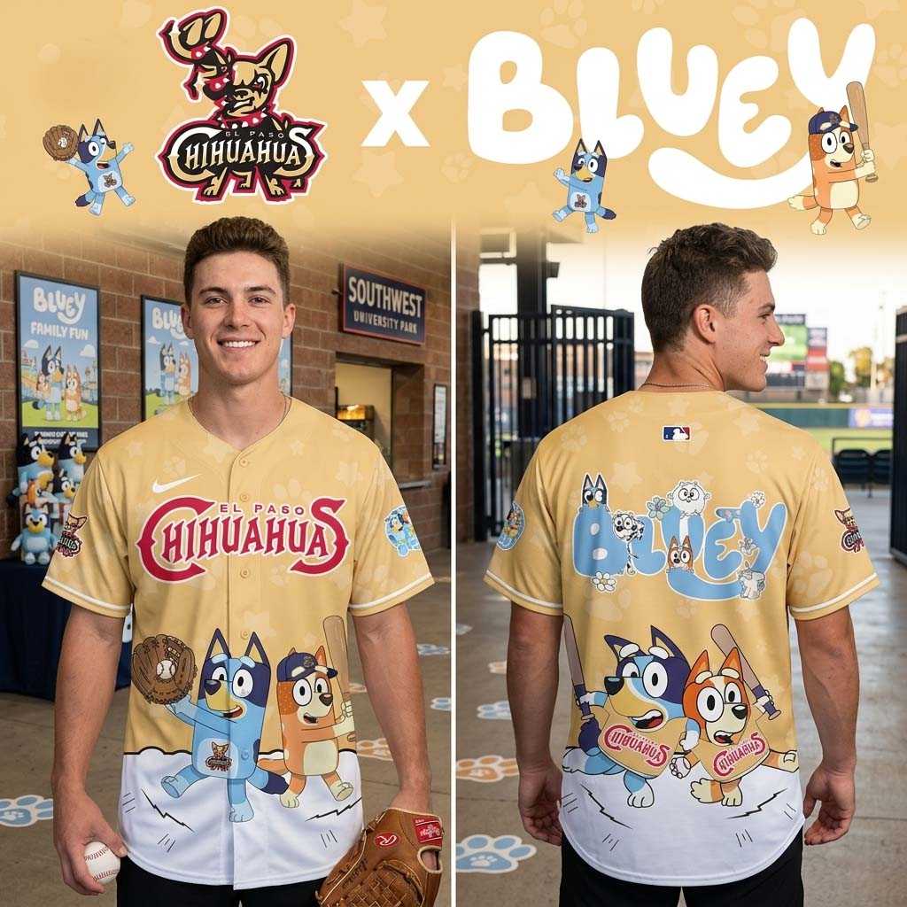 El Paso Chihuahuas Bluey And Bingo Night 2026 Baseball Jersey