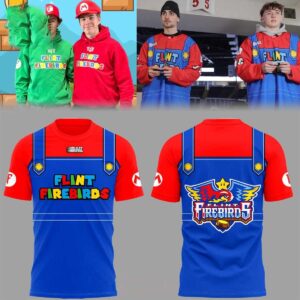 Flint Firebirds Super Mario 2026 Night Celebartion Tee Hoodie