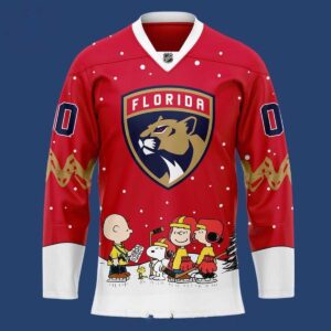 Florida Panthers Peanuts Theme Night 2026 Custom Hockey Jersey