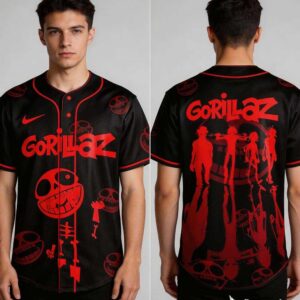 Gorillaz The Mountain Tour 2026 Limited Black Jersey