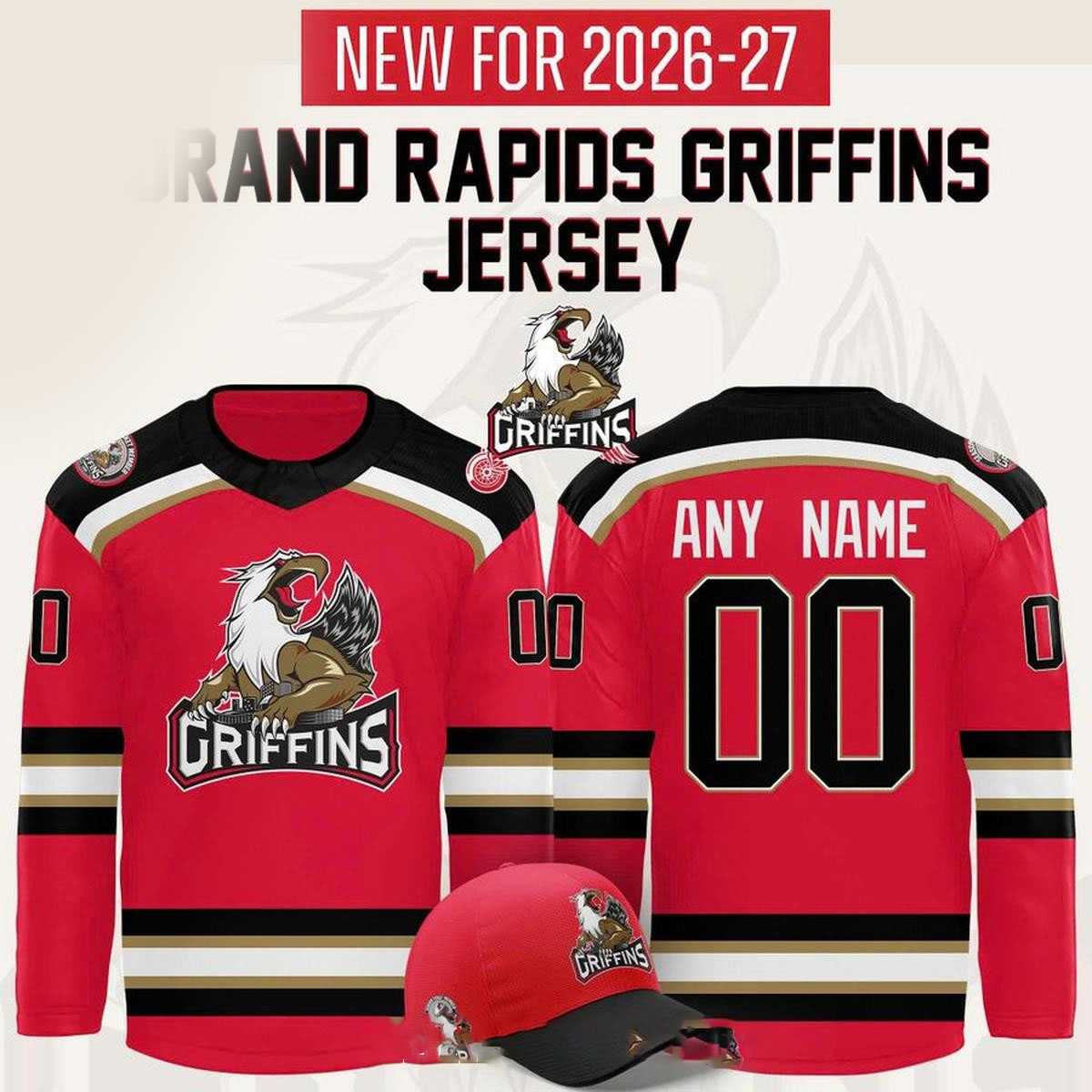 Grand Rapids Griffins New For 2026 27 Exclusive Hockey Jersey