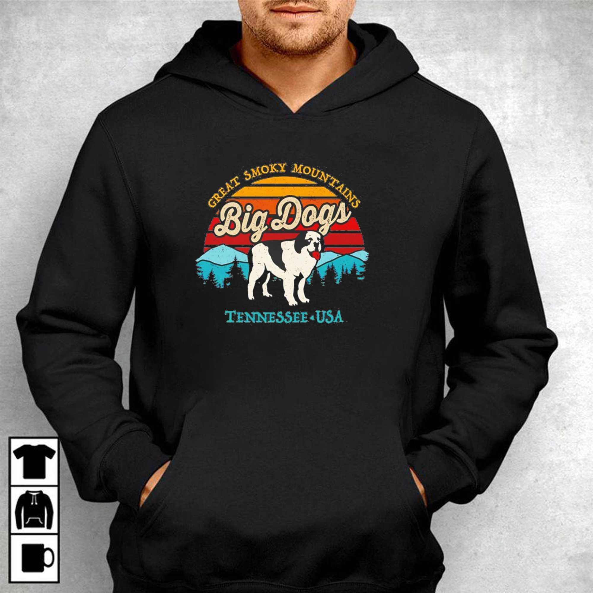 Great Smoky Mountains Big Dogs Tennessee Usa Tee