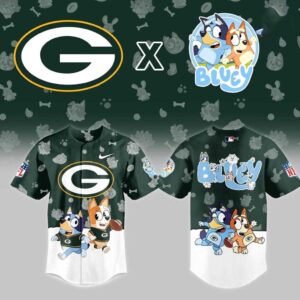 Green Bay Packers Bluey Night Baseball Jersey