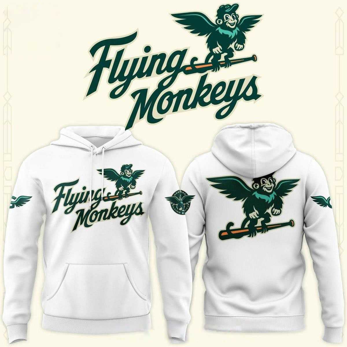 Greenwood Flying Monkeys In Emerald City 2026 Team White Hoodie Tee