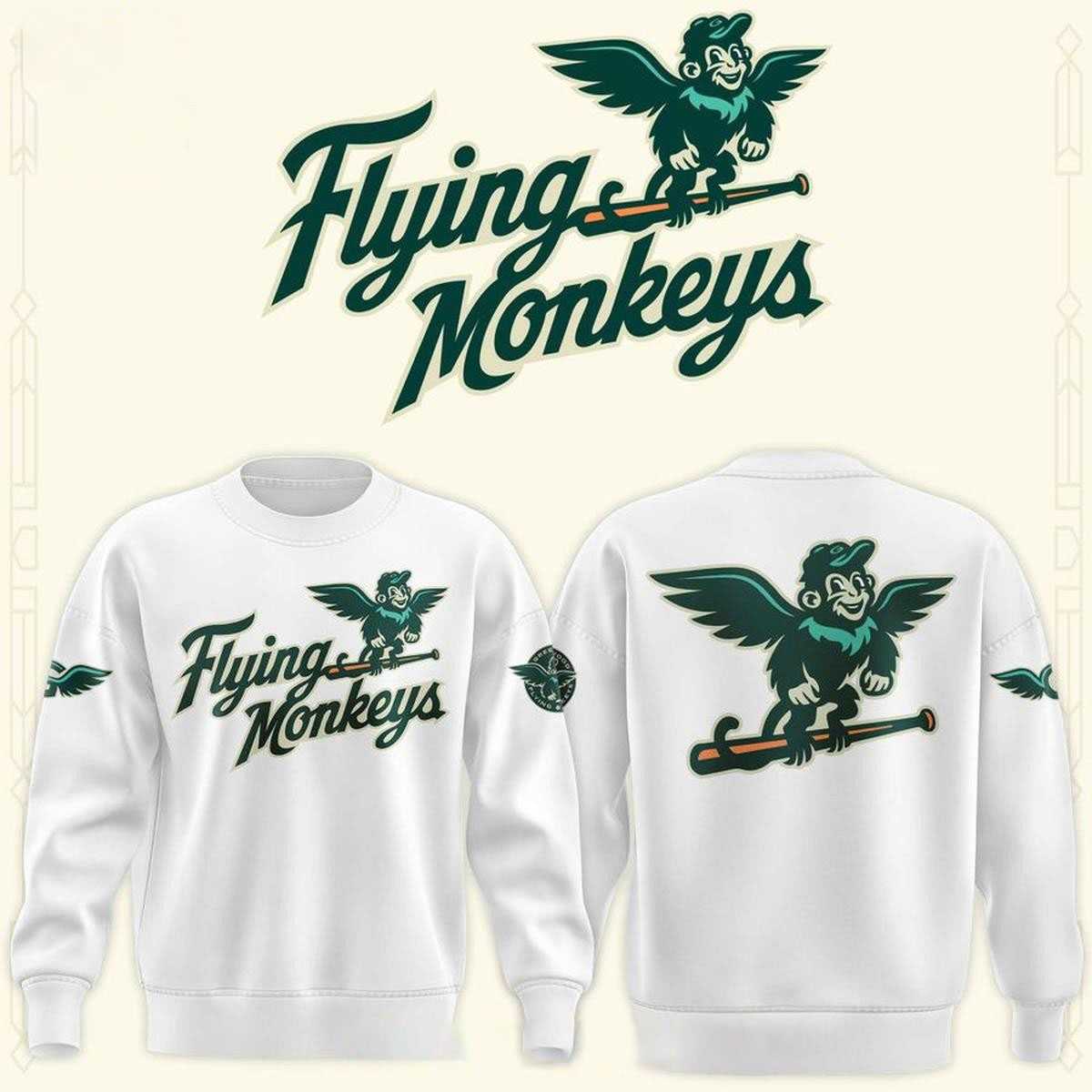 Greenwood Flying Monkeys In Emerald City 2026 Team White Hoodie Tee