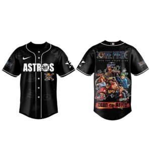 Houston Astros One Piece Live-action 2026 Baseball Jersey: black,